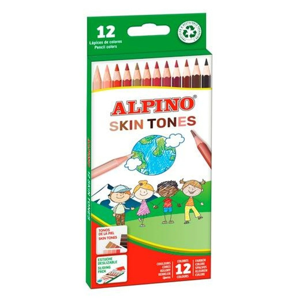 Crayons de couleur Alpino Multicouleur 12 Pièces