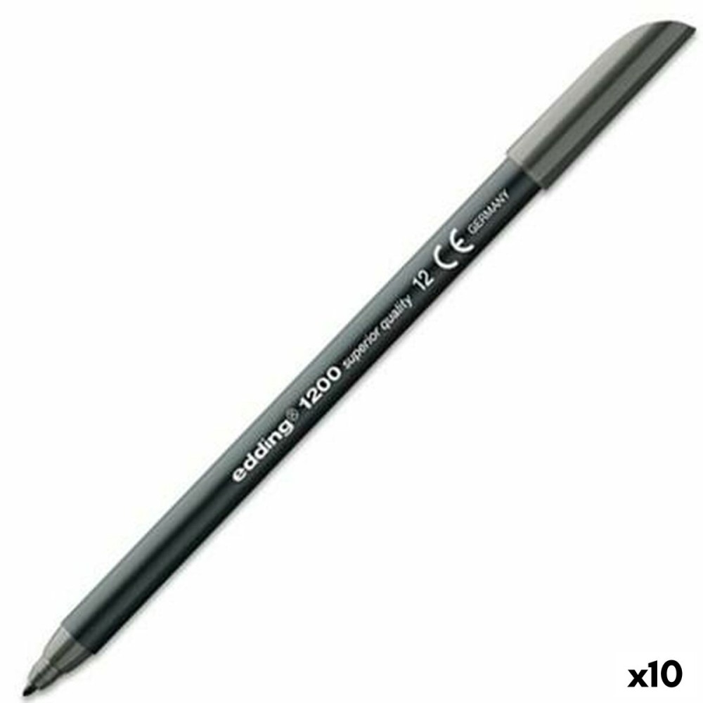 Marker pen/felt-tip pen Edding 1200 Grey (10 Units)