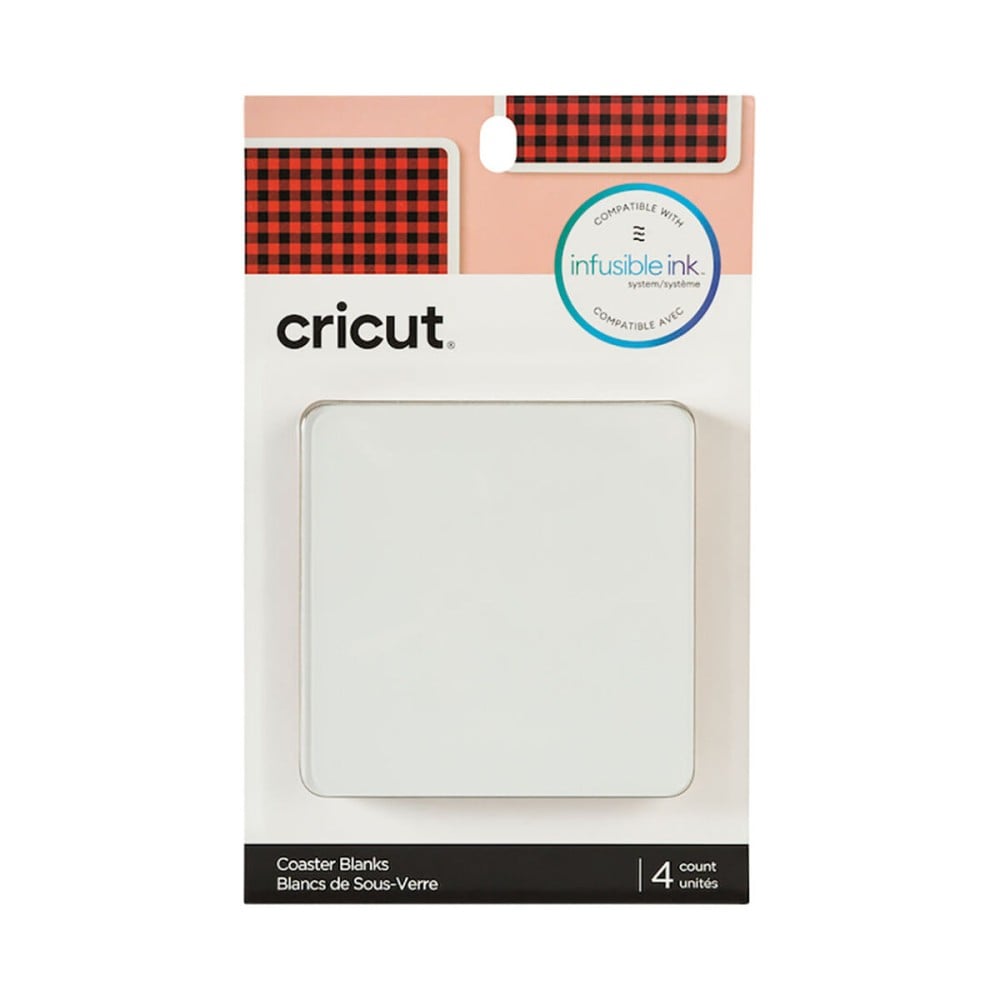 Sous-verres personnalisables pour plotter de découpe Cricut Aluminium Blanc (4 Unités)