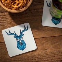 Customisable Coaster for Cutting Plotter Cricut Aluminium White (4 Units)