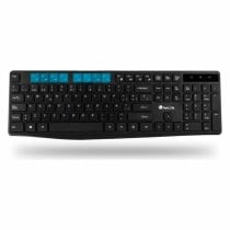 Tastatur mit Drahtloser Maus NGS NGSWIRELESSSETALLUREKIT 1200 dpi 2.4 GHz Schwarz Qwerty Spanisch QWERTY