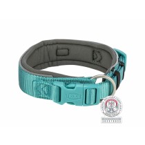 Dog collar Trixie Premium Graphite Light Blue M/L 40-48 cm