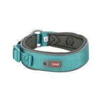 Dog collar Trixie Premium Graphite Light Blue M/L 40-48 cm