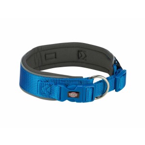 Dog collar Trixie Premium Graphite Cobalt blue S/M 33-42 cm