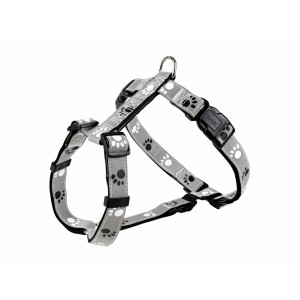 Dog Harness Trixie Silver Reflect Black Grey M/L