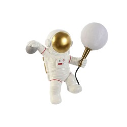 Wall Lamp Home ESPRIT White Golden Metal Resin Modern Astronaut 26 x 21,6 x 33 cm