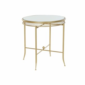 Beistelltisch DKD Home Decor 56 x 56 x 56 cm Spiegel Gold Metall