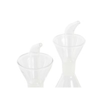 Öl- und Essig-Set DKD Home Decor 200 ml 19,5 x 10 x 23,5 cm Metall Durchsichtig 2 Stück Borosilikatglas