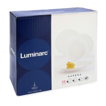 Geschirr-Set Luminarc 1700 Weiß Glas 18 Stücke