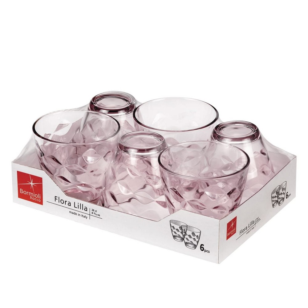 Set de Verres Bormioli Rocco Flora Rose verre 260 ml 6 Unités