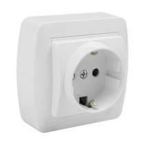 Plug socket Solera mur60u Bipolar White 16 A Surface