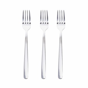 Set of Dessert Forks San Ignacio Root SG7780 Stainless steel Matt (3 Units)