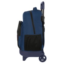 School Rucksack with Wheels BlackFit8 Urban Black Navy Blue (33 x 45 x 22 cm)