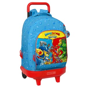 Cartable à roulettes SuperThings Rescue force 33 x 45 x 22 cm Bleu