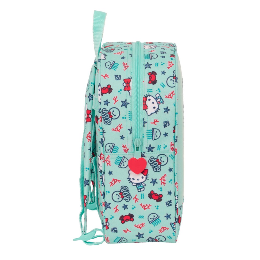 Kinderrucksack Hello Kitty Sea lovers türkis 22 x 27 x 10 cm