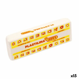 Sticks of Modelling clay Jovi School 150 g White (15 Pieces)