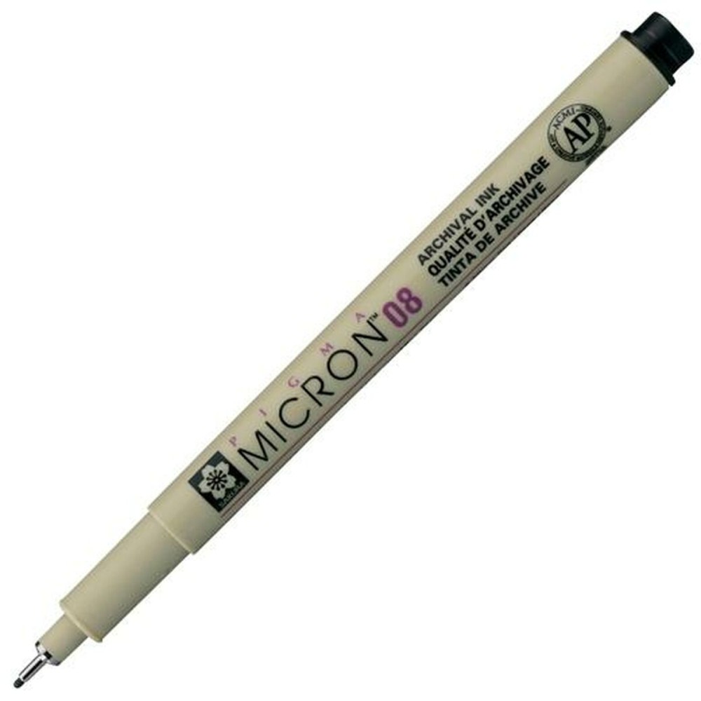 Feutres Talens Sakura Pigma Micron 08 Noir (12 Unités)