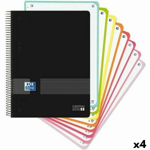 Set of exercise books Oxford European Book Live&Go Black A5 160 Sheets 4 Pieces