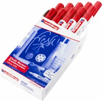 Flüssige Kreidemarker Edding 4095 Rot (10 Stück)