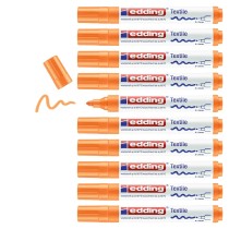 Marqueur permanent Edding 4500 Textile Fluorescent Orange (10 Unités)