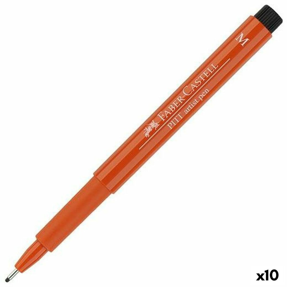 Feutres Faber-Castell Pitt Artist Fineliner M Orange Foncé (10 Unités)