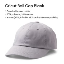 Casquette personnalisable pour plotter de découpe Cricut RETAILER Gris Taille unique