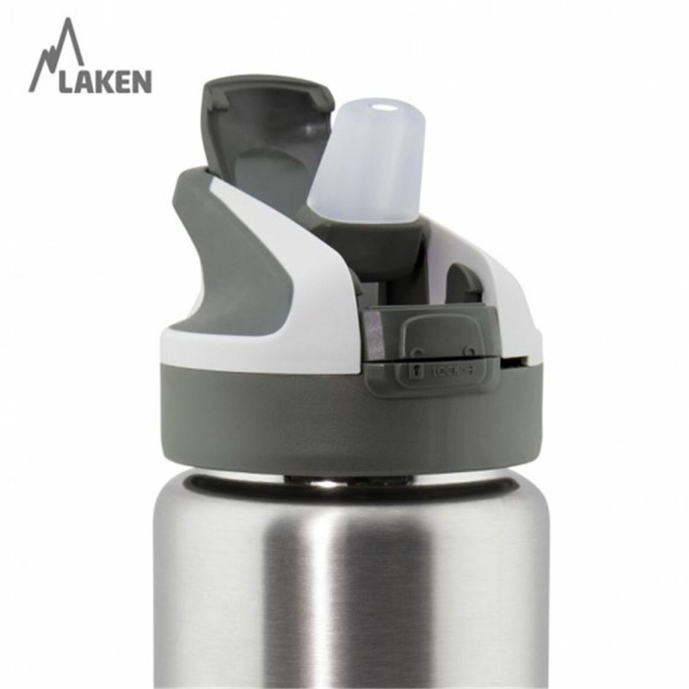 Water bottle Laken Summit Yellow 1 L Stainless steel Plastic