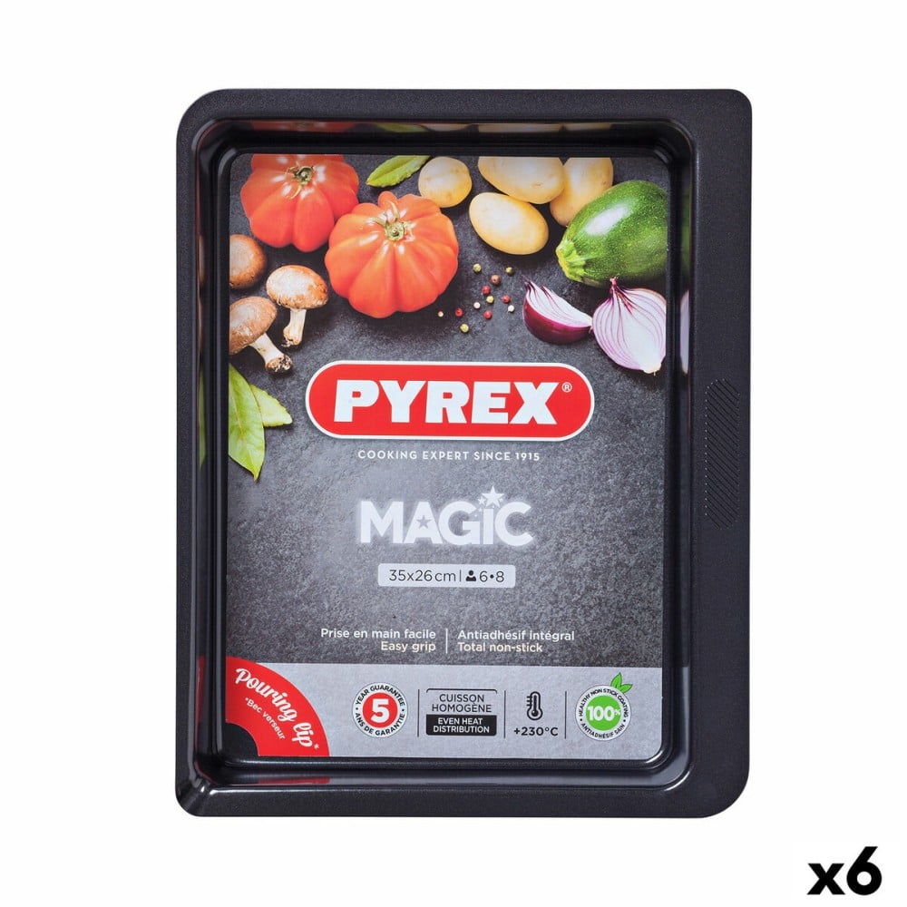 Ofenschüssel Pyrex Magic rechteckig Metall 35 x 26 cm 6 Stück