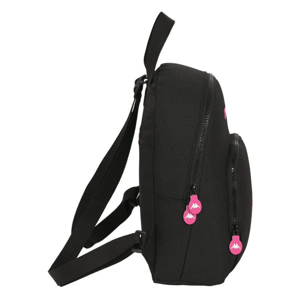 Lässiger Rucksack Kappa Black and pink Schwarz 13 L