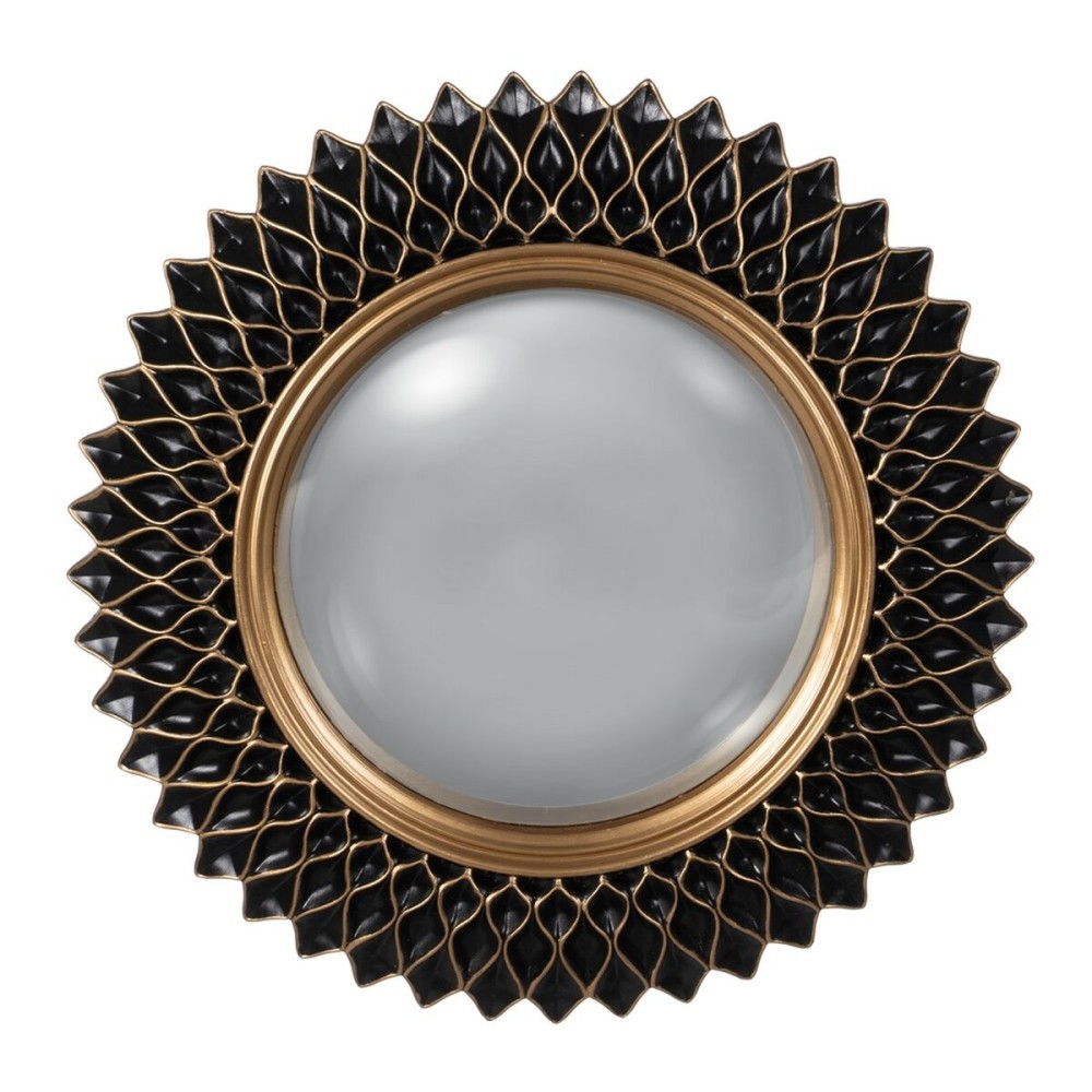 Wall mirror Black Golden 32 x 2,3 x 32 cm