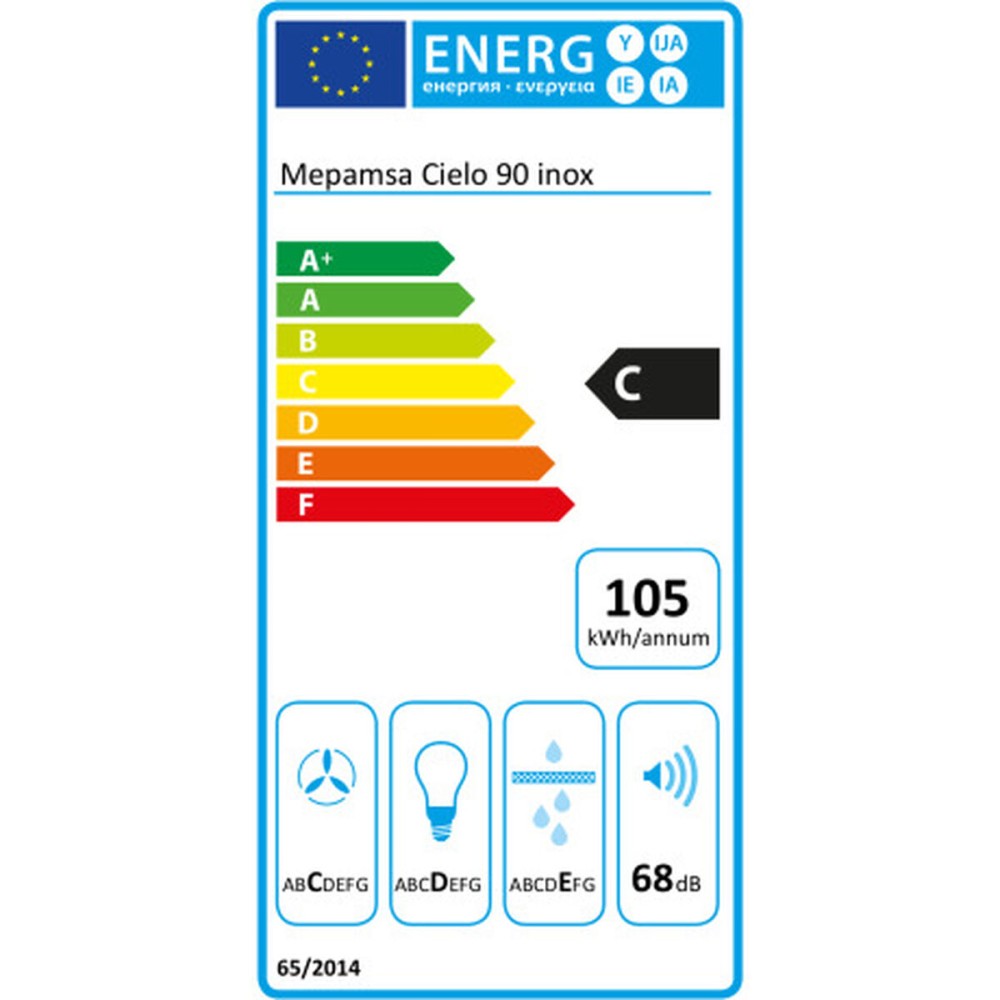 Hotte standard Mepamsa CIELO 90 IX Acier