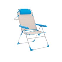 Folding Chair Marbueno Blue Beige 67 x 99 x 66 cm