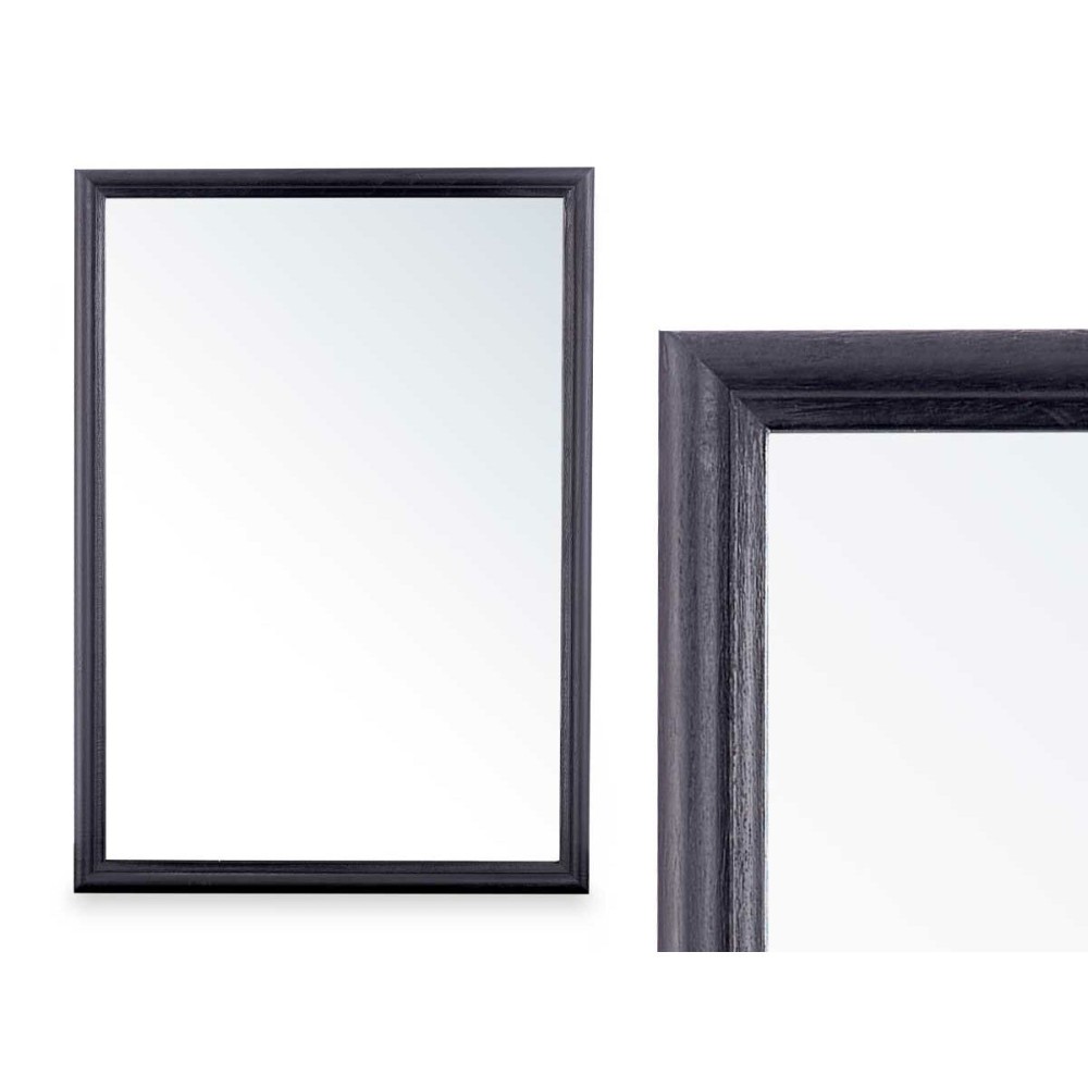 Wall mirror LM35-4-11 Black 50 x 70 x 50 cm Wood Rectangular