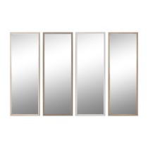 Wall mirror Home ESPRIT White Brown Beige Grey 33 x 3 x 95,5 cm 33 x 2,7 x 93 cm (4 Units)