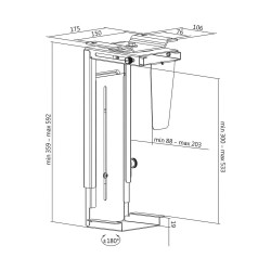 Halterung LogiLink Schwarz Turm (Restauriert A)