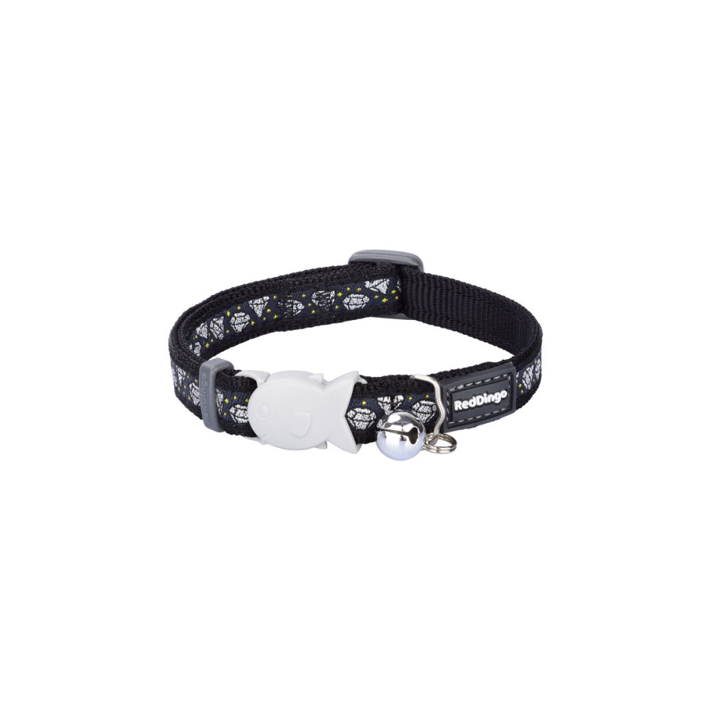 Cat Collar Red Dingo Diamond 20-32 cm Black