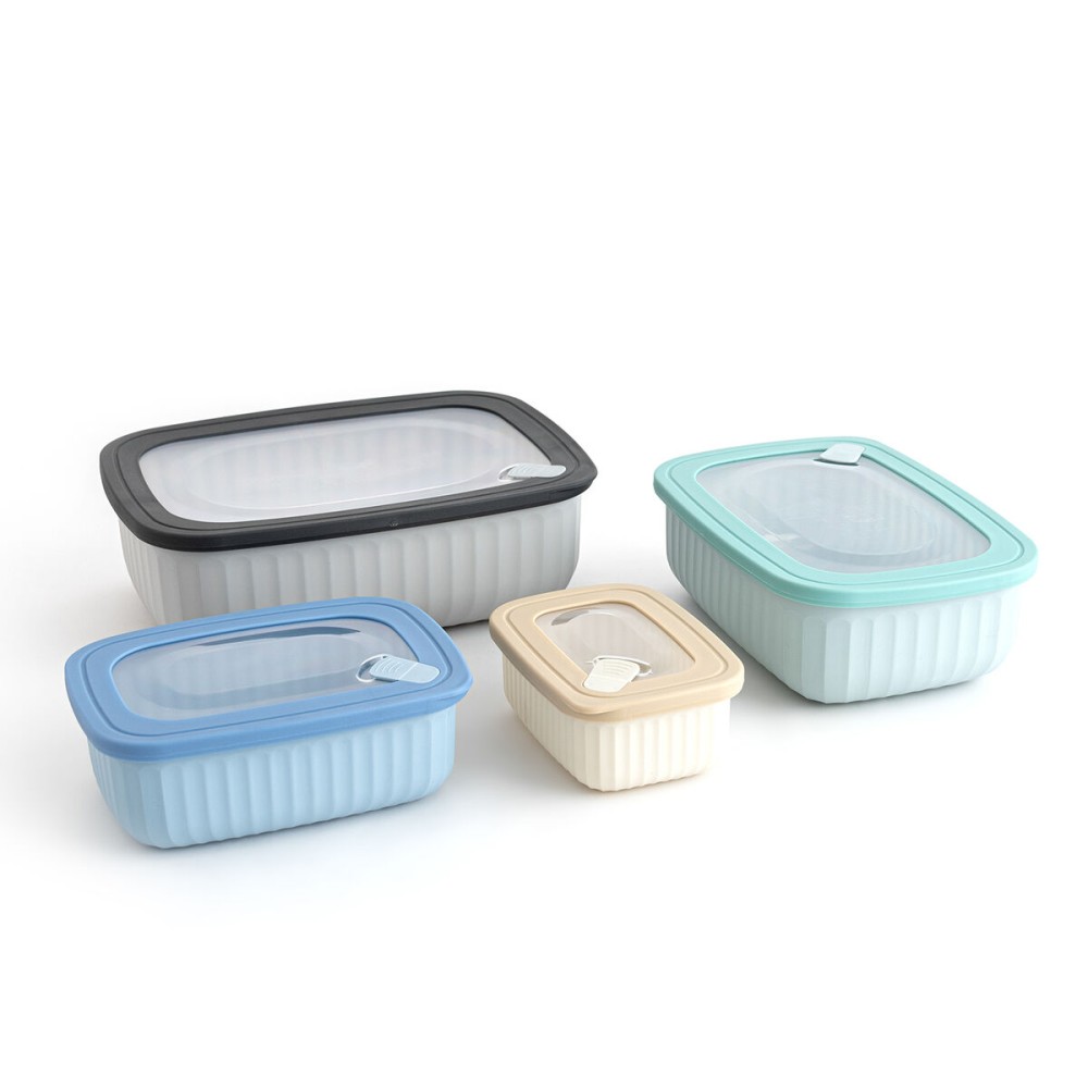 Lunchbox-Set Bidasoa Mia Bunt Kunststoff Ohne BPA 380 ml 850 ml 1,6 L 2,85 L (4 Stück)