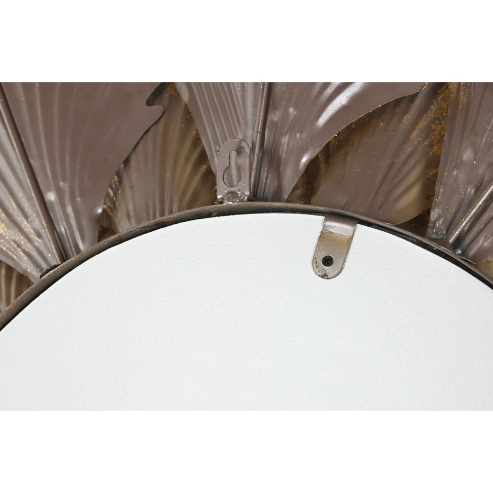 Wall mirror Home ESPRIT Golden Leaf of a plant 76,5 x 8 x 76,5 cm