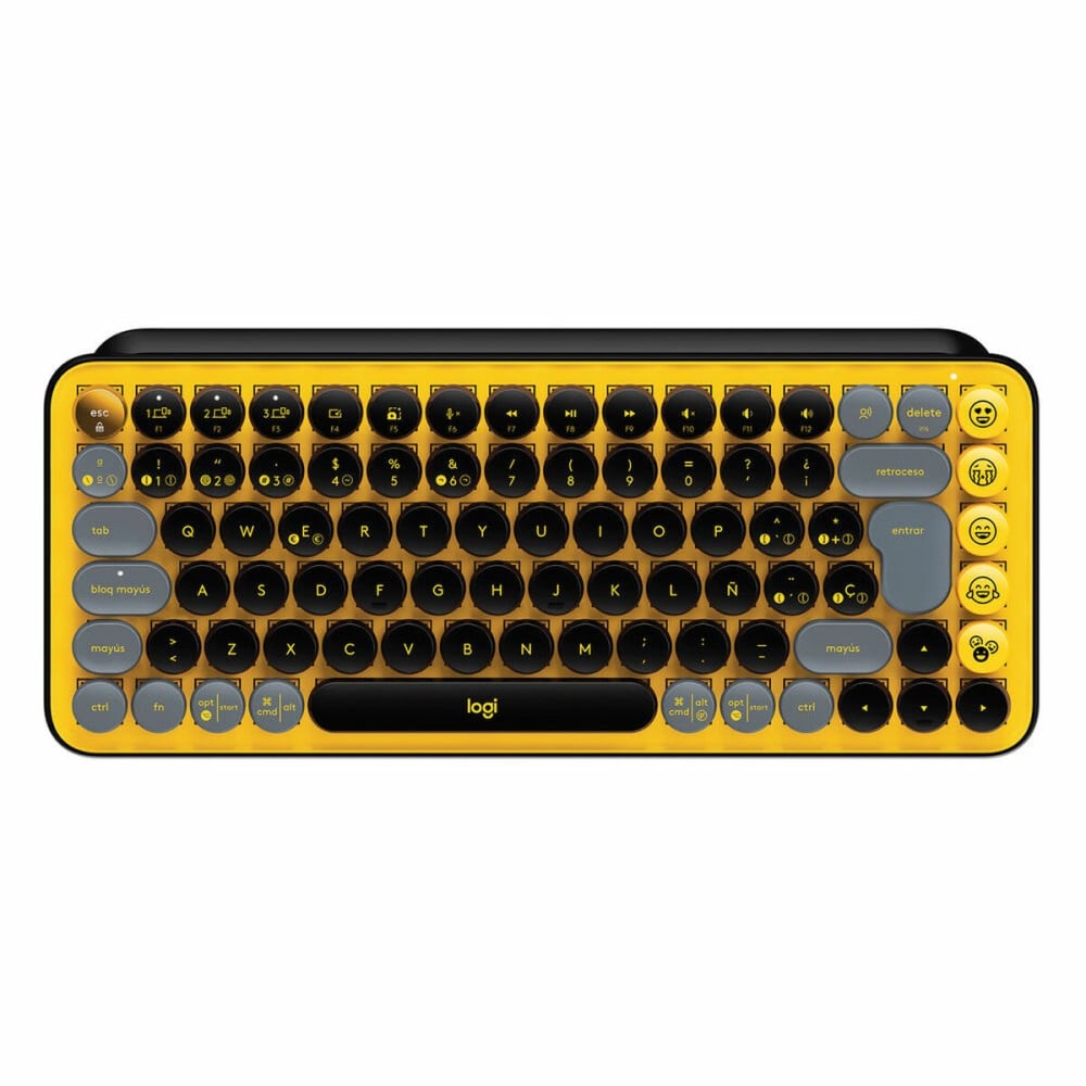 Clavier sans fil Logitech 920-010728 Noir Jaune Espagnol Qwerty