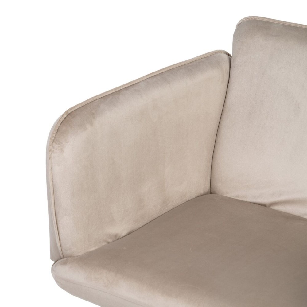 Fauteuil Tissu Synthétique Beige Métal