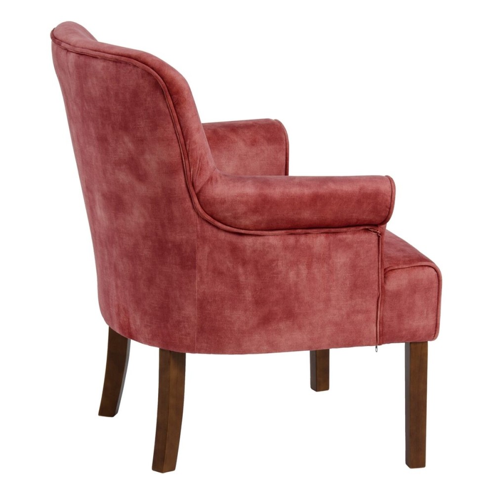 Fauteuil 77 x 64 x 88 cm Tissu Synthétique Bois Rouge foncé