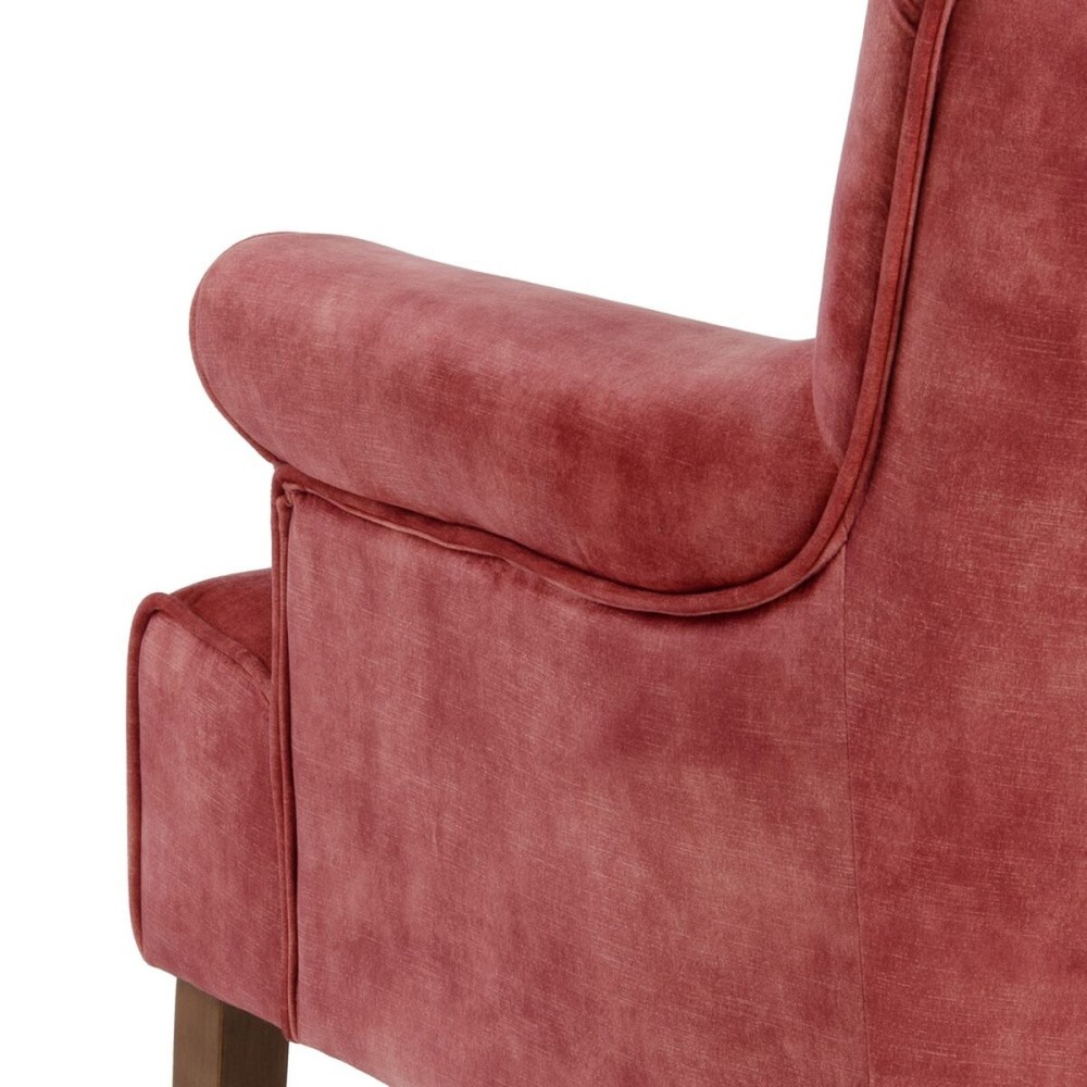 Fauteuil 77 x 64 x 88 cm Tissu Synthétique Bois Rouge foncé