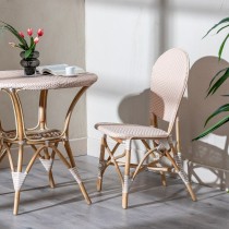 Esszimmerstuhl 47 x 54 x 93 cm natürlich Beige Rattan