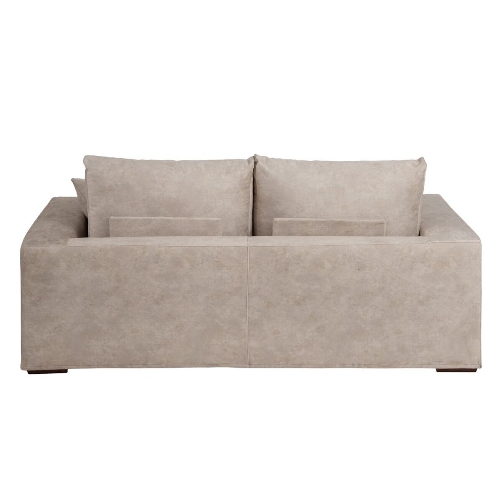 Sofa Beige Fibre Pine Foam rubber 206 x 88 x 100 cm