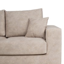 Sofa Beige Fibre Pine Foam rubber 206 x 88 x 100 cm