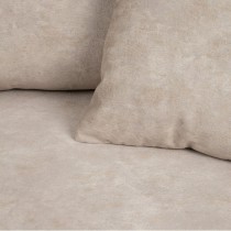 Sofa Beige Faser Kiefernholz Moosgummi 206 x 88 x 100 cm