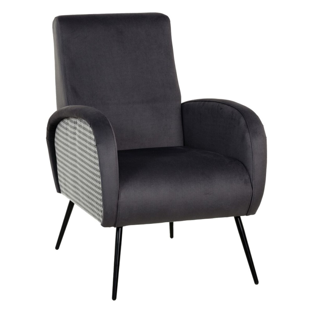 Fauteuil Noir Gris 68 x 97 x 86 cm