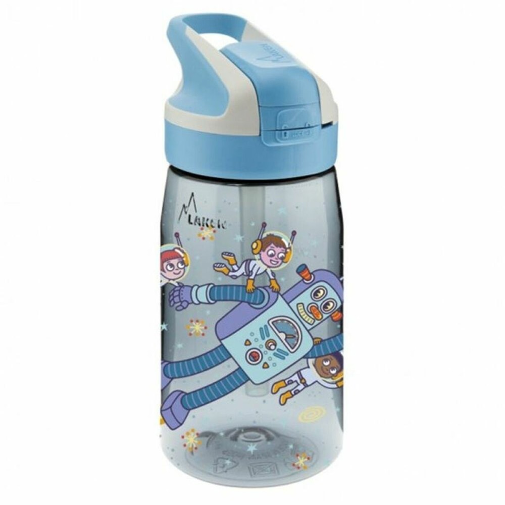 Water bottle Laken Summit Space Robots Blue Aquamarine (0,45 L)