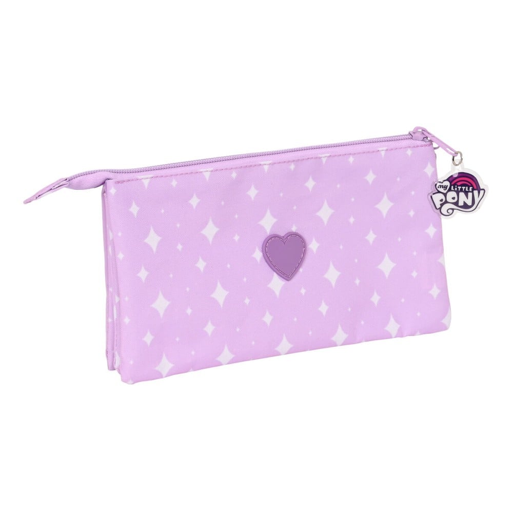 Trousse Fourre-Tout Triple My Little Pony Lila (22 x 12 x 3 cm)