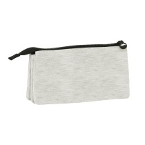 Dreifaches Mehrzweck-Etui Kappa Grey knit Grau (22 x 12 x 3 cm)